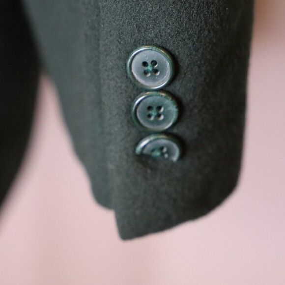 Giorgio Armani Green Wool Cocoon Coat Sz M - Picture 6 of 6